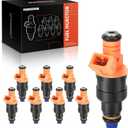 A-Premium Set of 8 Fuel Injector - Compatible with Ford, Lincoln, Mercury Vehicles - 4.6L 5.0L 5.4L 5.8L - E150, E250, E350, F150, F250, F350, Mustang - Replace Part 0280150943, 0280150939, 0280150909