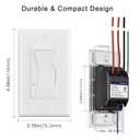 0-10V LED Dimmer Switch, Low Voltage Dimmer Switch for Dimmable LED Lights, CFL, Halogen and Incandescent Bulbs, Single-Pole or 3-Way, Wallplate Included, ETL Listed (White, 1 Pack)
