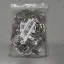 44 Pack Curtain Rings with Clips Hooks, Silver Drapery Clips with Rings Stainless Steel Metal 1.5 inch Curtain Hangers Clips, Fits Diameter 1.2 inch Rod, Silver