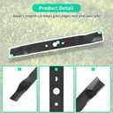 25022 Lawn Mower Blade for 20 Inch / 21 Inch Mower Deck Compatible with Green-Works 25222 33313250, 1 Pack