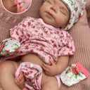 18inch Open Mouth Full Body Silicone Baby Dolls,Lifelike Soft Solid Silicone Newborn Doll Anatomically Correct Girl Dolls-Pascale