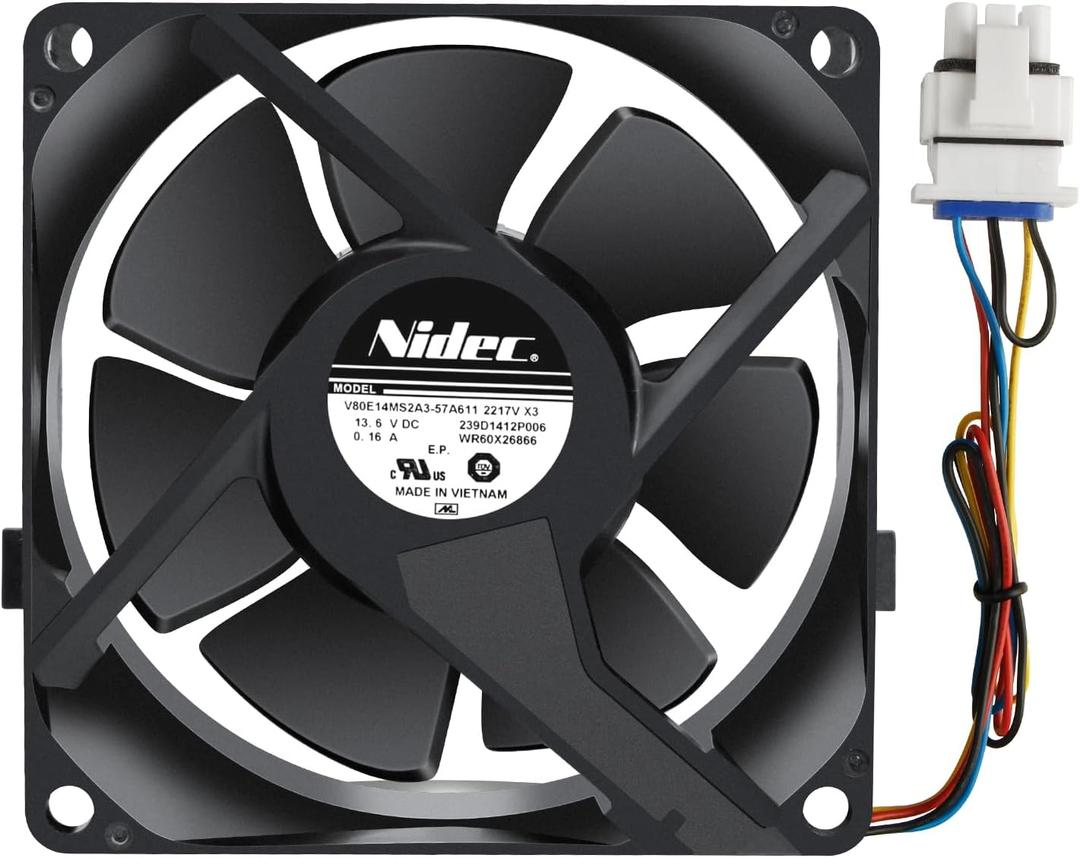 Upgraded WR60X26866 (OEM) Refrigerator Evaporator Fan Motor Fit for Almost All GE Refrigerators Replace# WR60X10341, WR60X10356, WR60X10357, WR60X24303