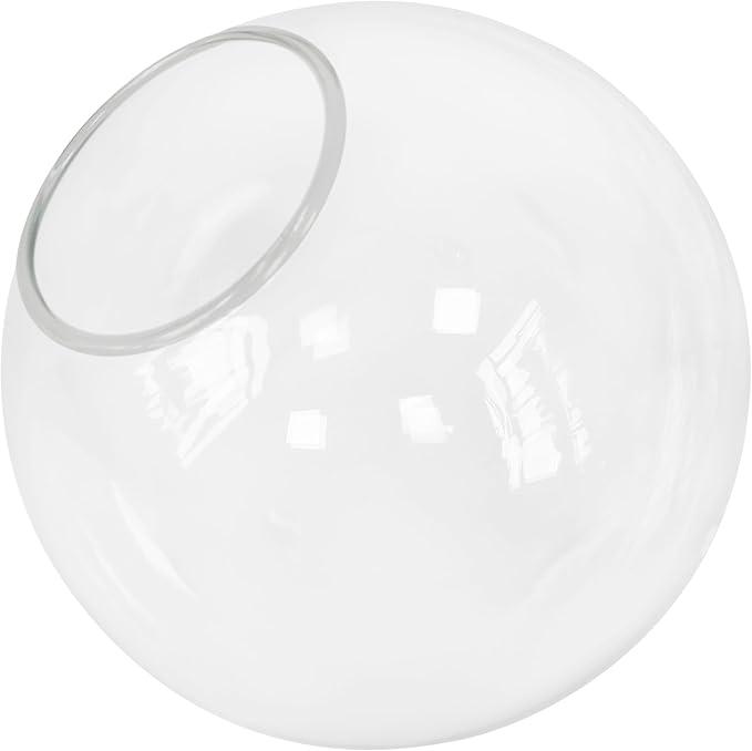 KoKo&Yukina 6 Inch Clear Glass Globes Shade Replacement Glass Shades  2.67" Fitter Opening  Lighting Fixture Replacement
