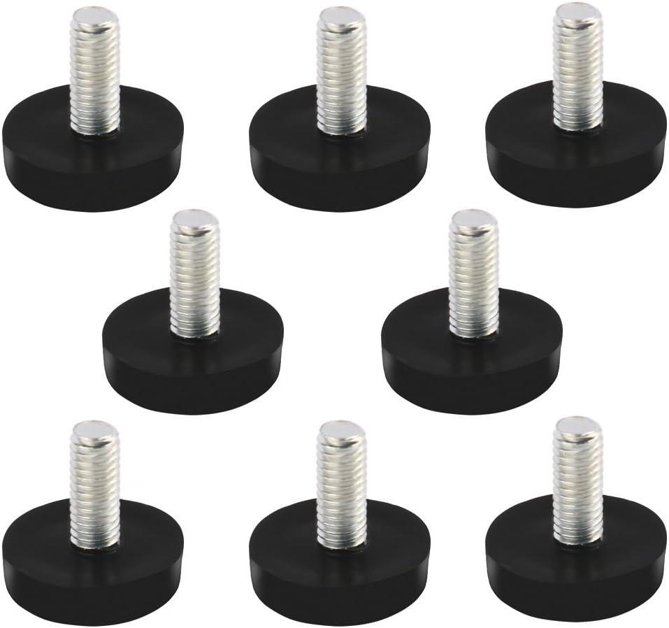uxcell Metric M6 x 1.0 Leveling Feet Adjustable Threaded Pole Leveling Foot Furniture Glide 8pcs