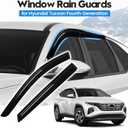 Tucson Rain Guards - Window Visors for Hyundai Tucson 2022-2025 2026, Out-Channel Side Window Rain Guards for Tucson Accessories, 4PCS, Black, Car Accessories