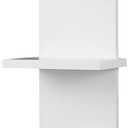 7 Tier Wall Shelf Unit - Lack Floating Shelf, Compact Display Floating Shelf, Vertical Column Wall Decor Mount Floating Storage Organizer Tall Tower Shelf for Bedrooms, Living Rooms(White)