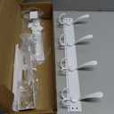 Heavy Duty Over The Door Hooks Rustproof - 25lb Over The Door Towel Rack for Bathroom, Over The Door Hanger, Door Towel Hanger, Over The Door Towel Hook, Coat Rack (1Pack, White)