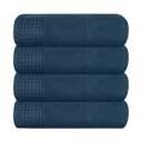GLAMBURG Ultra Soft 4 Pack Oversized Bath Towel Set 27x54 inches, 100% Cotton Bath Towels, Highly Absorbant Compact Quickdry & Lightweight Towel, Ideal for Gym Travel Camp Pool - Mineral Blue