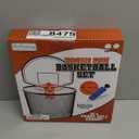 ArtCreativity Mini Basketball Hoop Trash Can Set, Includes Clip-On Hoop with Backboard, Inflatable Ball and Pump, Fun Basketball Stocking Stuffers for Kids, Office Toys for Adults, Classroom Games
