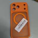 CANSHN Magnetic Compatible with iPhone 17 Pro Max Case, Upgraded [Full Camera Protection] [Compatible with Magsafe] [Translucent Matte] Shockproof Protective Phone Cover 6.9 Inch - Orange