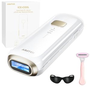 Laser Hair Removal, IPL Hair Removal for Women and Men with 5 CSapphire Ice-Cooling Function, At-Home Hair Removal Device for Armpits Back Legs Arms Face Bikini Line,Unlimited Flashes,Nearly Painless