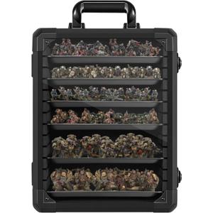 Miniatures Storage Case Miniatures Transport Case Aluminum Alloy Frame with Lock (Regular Size)
