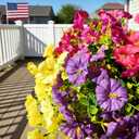 Fanfantoey 16 pcs Artificial Flowers for Outdoors, UV Resistant Fake Flowers Outside Decoration, Realistic Faux Silk Morning Glory Fake Plants for Planter Outside Decor (20, 5 Mixed)