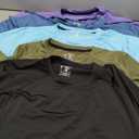 5 Pack Men’s Active Quick Dry Crew Neck T Shirts | Athletic Running Gym Workout Short Sleeve Tee Tops Bulk (L)