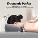 xiaomubiao Face Down Pillows for Massage Table, Massage Headrest for Bed, Face Pillow for Stomach Sleeping, BBL Pillow After Surgery Post Eye Surgery & Vitrectomy Recovery, Removable Cover Grey