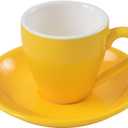 ionEgg Porcelain Espresso Cup with Saucer, Espresso shot Cup, 80ml/2.7Oz, Yellow