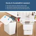 2.4 Gallon Kitchen Compost Bin for Counter Top or Under Sink, Hanging Small Kitchen Trash Can with Lid, Wall Mounted Waste Basket Bin Garbage Can for Bathroom (White)