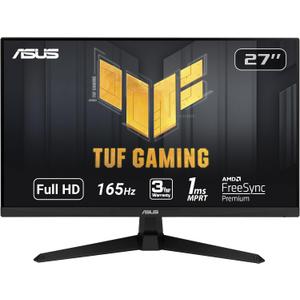 ASUS TUF Gaming 27 Inch Gaming Monitor - Full HD, 1080P, 165Hz (Supports 144Hz), 1ms, Extreme Low Motion Blur, FreeSync Premium, Shadow Boost, Eye Care, HDMI, DisplayPort, Tilt Adjustable - VG277Q1A