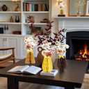 Paper Jazz Burnt Orange Flowers Table Decoration,9pcs Fall Centerpieces for Tables,Orange Flowers for Home Indoor,Dahlia Decoration Applies to Wedding,Fall Party,Thanksgiving,Halloween.