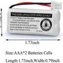 XUNTU BT162342/BT262342 2.4V 600mAh Ni-MH Cordless Phone Battery Pack BT166342/BT266342 BT183342/BT283342 Compatible with EL52351 TL90070 CS5119 DS6511 DS6722 LS6305 Handset (4 Pack)
