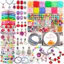 leitait Girls Toys Bracelet Making Kit - 3000pcs Charm Jewelry Making Kit Supplies,Easter Basket Stuffers,Unicorn/Mermaid Crafts Birthday Gifts for Girls Ages 5 6 7 8 9 10 11 12 Years Old