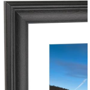 23x28 Picture Frame Solid Wood Black, Display 19"x24" (With mat) or 23"x28" (Without mat) Painting,Puzzles,Photos, Poster (F23B2328W1924)