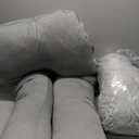 U-Shaped Pregnancy Pillow  100% Cotton Cover, Full Body Maternity Support for Belly, Back and Legs  Bonus Eye Mask and Gift Box (Dark Grey)