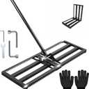 Lawn Leveling Rake with Teeth,Lawn Sand Rake Leveling 30x10 Heavy Duty Leveler,Anti Flipping Smooth Edge,16-77" Adjustable, for Sand,Top Soil Dressing,Yard Landscape,Ground Soil, Dirt,Grass