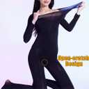 RUIBAVYA Body Stockings for Women Sexy Full Body Stocking Sheer Catsuit Shiny Bodystocking Sexy Lingerie Plus Size
