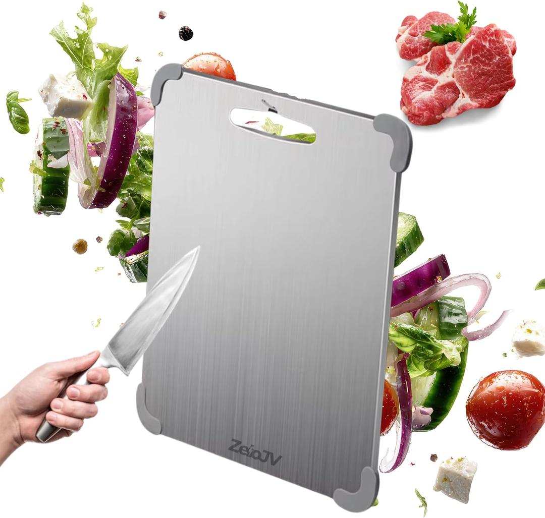 Titanium Cutting Board, Made in USA,Cutting Board for Kitchen, Double-Sided Cutting Board for Vegetables & Fruit, Easy to Clean,Dishwasher Safe (18x12) Large