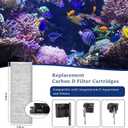 4 Pack Replacement Carbon D Filter Cartridges for Imagitarium Aquarium Fish Tank Filter, Aquarium Coconut Carbon Cartridge Filter Compatible with Imagitarium Aquariums and Filters