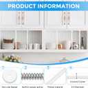 4 Pack Small Spring Tension Curtain Rod 8 to 12.5 Inch, Thin DIY Tension Rods No Drill for Slim Window Cupboard Closet Sidelights, White