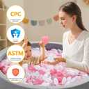 Ball Pit Balls Pack of 200  - Star and Round Set BPA Free Phthalate Free Non-Toxic Crush Proof Play Balls Soft Plastic Balls for Toddlers Baby Kids Birthday Pool Tent Party