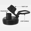Replacement Lid Compatible with Rtic,Takeya And Thermoflask,12 oz 16 oz 18 oz 20 oz 32 oz 40 oz 64oz,Spout Lid BPA Free,2PCS