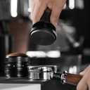 MHW-3BOMBER 58mm Espresso Coffee Tamper with Three Spring Loaded Calibrated Tamper 30lbs Espresso Hand Tamper with Sound Feedback Titanium Coating Black T6176T-OS