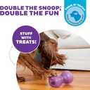 Outward Hound Double Snoop Interactive Treat Dispensing Dog Toy, Puzzle Ball Slow Feeder for Medium to Large Dogs, Mint-Scented for Mental Stimulation & Boredom Relief, 6in x 4in