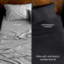 Bare Home Cooling Performance Jersey Knit Stretch Sheet Set, Moisture-Wicking & Breathable, 4-Way Stretch Bed Sheets, Envelope Pillowcases (Queen, Light Grey)
