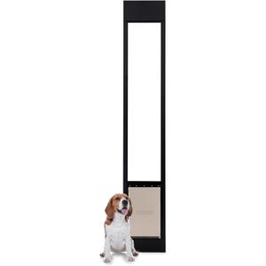 PetSafe Sliding Glass Pet Door - No-Cut DIY Install Doggy Door for Renters - Aluminum Frame - Adjustable Height 75 7/8" to 80 11/16" - Ideal for Large Dogs Up to 100 lb - Black