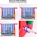 Giant 4 Row Game with Carrying Bag and Mesh Fabric .Giant 4-to-Score Game Set Suitable for Indoor and Outdoor Holiday Parties and Family Gatherings.red