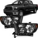 Headlight Assembly compatible with 2007-2013 Toyota Tundra w/Level Adjuster
2008-2017 Toyota Sequoia Headlamp, Driver & Passenger Side, Black Housing