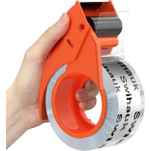 1.88 in x 66.6 YDs Clear Heavy Duty Packing Tape with Dispenser, Strong & Durable Shipping Tape, Packaging Tape, Packing Tape Dispenser for Packing Boxes, Moving Supplies, Shipping and Mailing