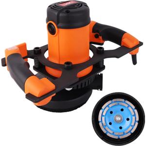 Concrete Grinder, GJ1251, 5" Low-Vibration Concrete Surfacing Renovation Sander with Dust Extraction Tube, Edging Capacity, 1800W 120V 60Hz