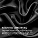 BEDELITE Satin Sheets Queen Size Bed Set, Luxury Soft Black Silky Sheets for Hair and Skin, Similar to Silk Bed Sheets Set 4 Pieces with 1 Deep Pocket Fitted Sheet, 1 Flat Sheet, and 2 Pillowcases