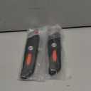 INTERNET'S BEST Premium Utility Knife Set | Retractable Box Cutter with Rubber Handle | Heavy-Duty Cutting for Cardboard, Carpet, Plastic | Retractable Blade | Includes 2 Razor Knives & Extra Blades