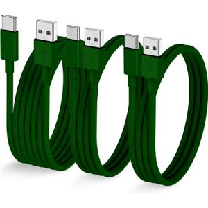 3-Pack Green [3.3FT+3.3FT+6FT] USB A to USB C CableUSB to USB C Car Carplay Cable for iPhone Air 17 16e 16 15 Pro Plus Pro Maxfor Galaxy S25/S24, for iPad Pro/Air/mini, for MacBook Pro/Air and More