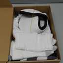 Aneco Winter Warm Knitted Sets Buffalo Plaid Scarf Beanie Hat Touch Screen Gloves and Winter Ear Warmer Set for Men or Women (White)