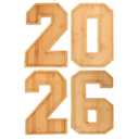 1 Set 2026 Charcuterie Numbers Fillable Wooden Divided Appetizer Tray - Cheese Board Platter for Fruit, Vegetables, Candy, Dessert, New Year Graduation Party Table Centerpiece Decor