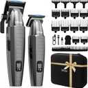 Ufree Professional Clippers and Trimmers Set, Cordless Hair Clippers for Men, Barber Clippers Set with Travel Case (22 Piece Set)