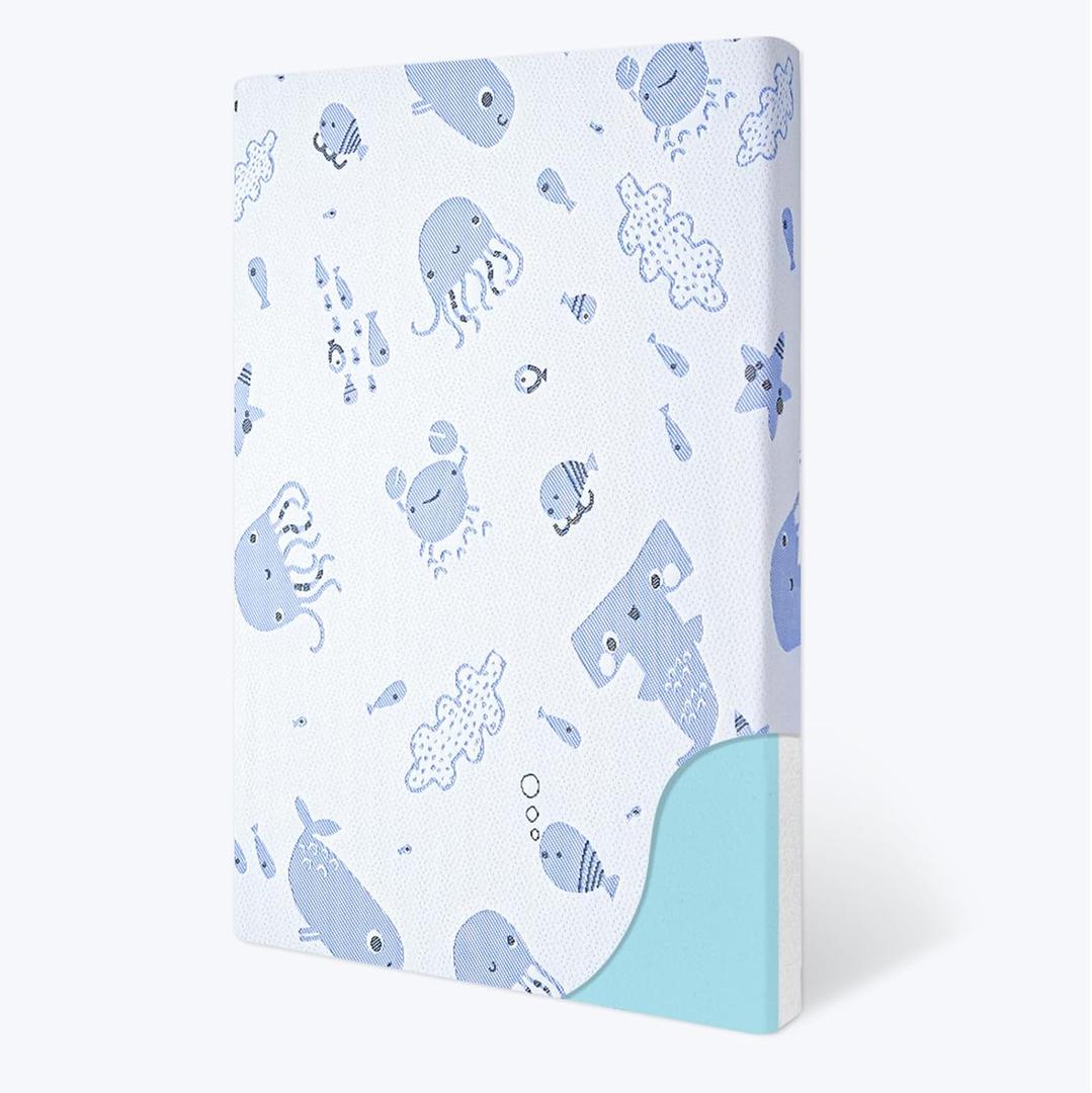 Pack and Play Mattress,38"x26" Thick Dual Sided Premium Memory Foam Pack N Play Mattresses,Lightweight,Removable Cover Mattress for Pack N Play for Baby