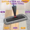Spray Mop for Floor Cleaning with Washable Pads, Microfiber Wet Mops with 800 ml Refillable Bottle,Reusable Dust Mops with Sprayer for Hardwood Laminate Vinyl Tile Cleaning, Gray